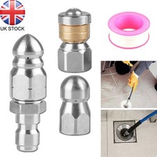 1/4 Drain Nozzle Pressure Washer Sewer Pipe Laser Cleaning Jet High Pressure Kit