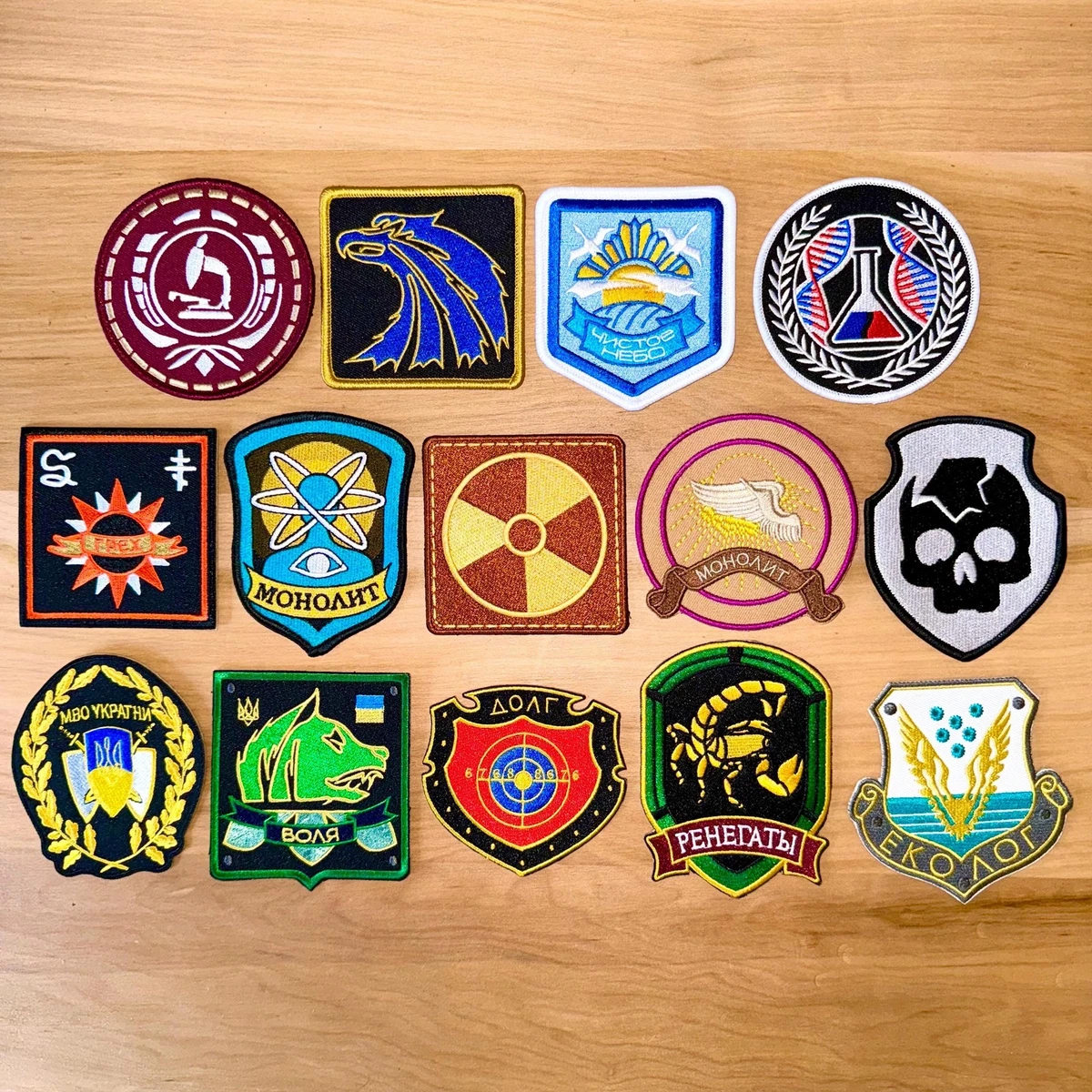 STALKER Game Factions Set Embroidered Patch Iron On Sew Uniform Badge DIY Prop