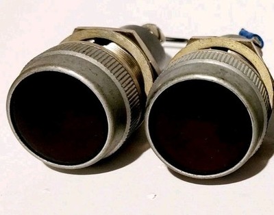 LOT 2 VINTAGE RED DIALCO INDICATOR LIGHTS PANEL MOUNT BULB SOCKET 75W 125V WORKS