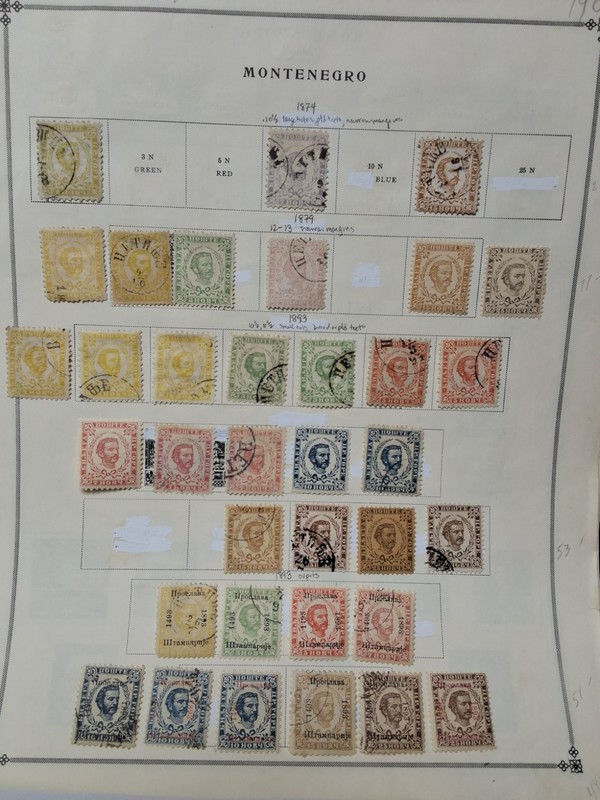 Early Montenegro Stamp Collection, New & Used