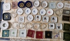 Assortment Of Vintage Ashtrays -41 Ashtrays, Mainly From Hotels, glass & ceramic