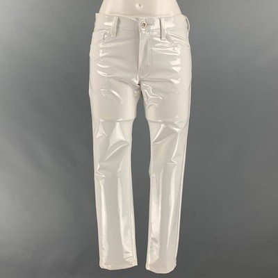 JUNYA WATANABE Größe S Weiße Polyester Einfarbige Jeansschnitt Freizeit Hose