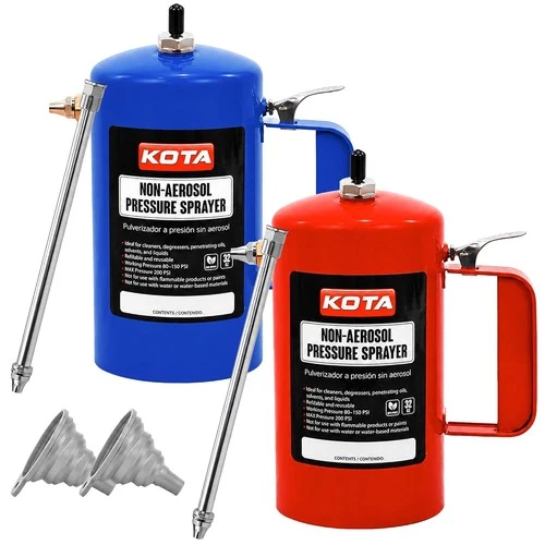 LAUCO Non Aerosol Pressure Sprayer with Funnel and Extension, Refillable (2Pack)