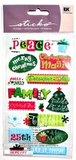 Christmas Phrases Stickers Scrapbooking Card Embellishment Sticko