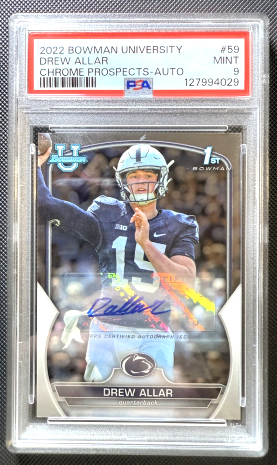 2022 Bowman University Chrome Drew Allar 1st Bowman Auto