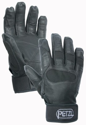 Petzl Cordex Plus Black Large Leather Belay Rappel Climbing Protective Gloves