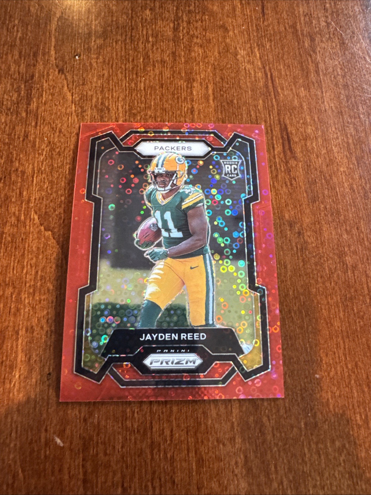 2023 Panini Prizm - Rookies Jayden Reed #334 No Huddle Prizm Red (RC) /70