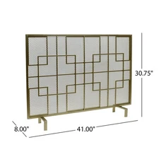 Fireplace Single Panel Gold Decorative Screen 41" x 30.75" 65178-00 NEW***