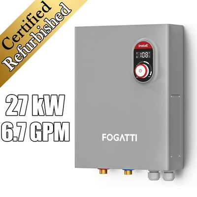 #ad #ad FOGATTI Electric Tankless Water Heater 27kW 240Volts Hot Water Heater Gray $254.99