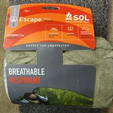 Survive Outdoors Longer SOL 70% Heat Reflective Escape Bivvy Green Warm Dry New