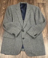 Hart Schaffner Marx Vintage Tweed Blazer Men's 42READ Wool Herringbone