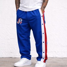 VTG Y2K Southpole Tearaway Warm-Up Pants Size LG Snap Sides Baggy Straight Leg