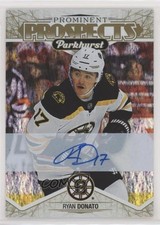 2018 Upper Deck Parkhurst Prominent Prospects Gold Ryan Donato #PP-20 Auto a2w