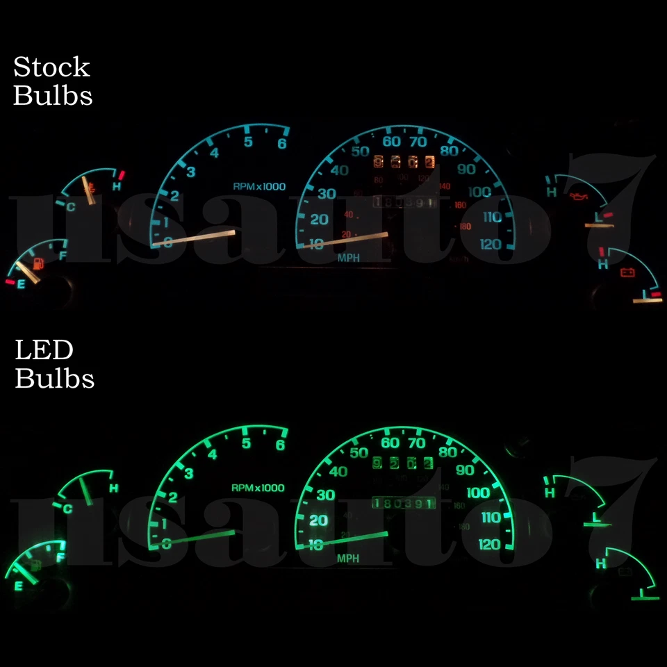 Cluster Gauges AC Heater Climate Control GREEN LED LIGHTS Fits 95-03 Ford Ranger Foto 3 de 4