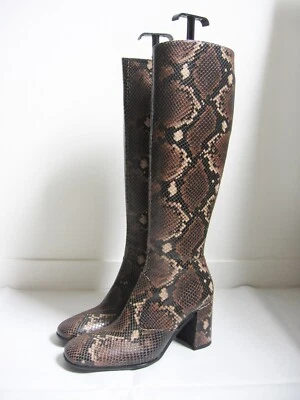 Bottes en cuir cuir python «Freelance» T : 36 - Photo 1/4
