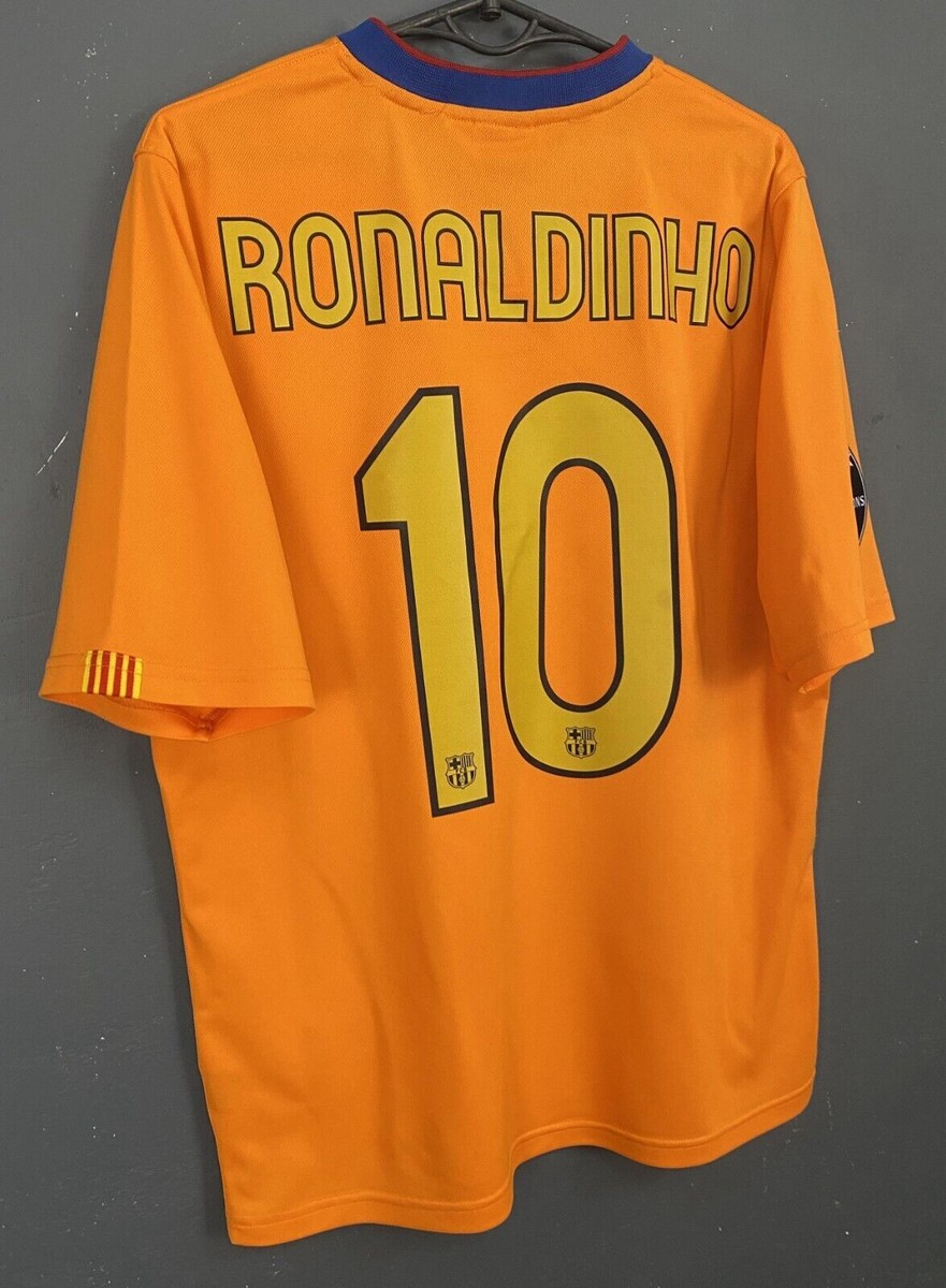 RONALDINHO #10 MEN'S FC BARCELONA 2006/2007 SOCCER FOOTBALL