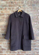 Cinzia Rocca Due Womens Coat, Sz 40 It/ 4 Us, Brown 100% Virgin Wool Italy