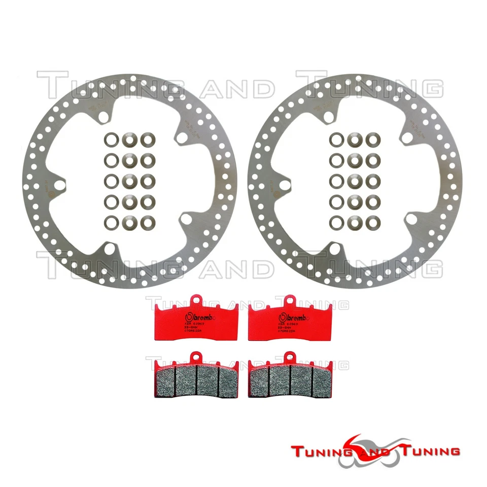 Disques frein avant BREMBO + Plaquettes SA POUR BMW K 1300 R 2008 2009 2010>2013 - Photo 1/1