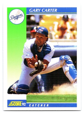 1992 Score #489  Gary Carter  Los Angeles Dodgers