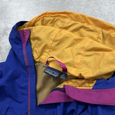 Patagonia サロペット スキーウェア？ アウトドア イエロー パープル VTG 90s 00s PATAGONIA STORM JACKET MOUNTAIN PARKA BLUE PINK SIZE M