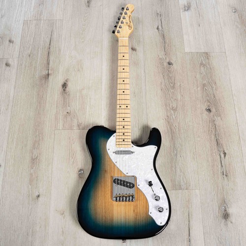 G&L USA Limited Run ASAT Classic Alnico Thinline Guitar, No F-Hole, Mako Blue