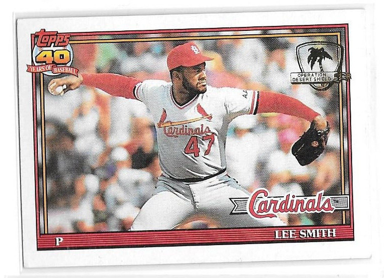 1991 Topps Desert Shield Gold Stamped Parallel #660 Lee Smith