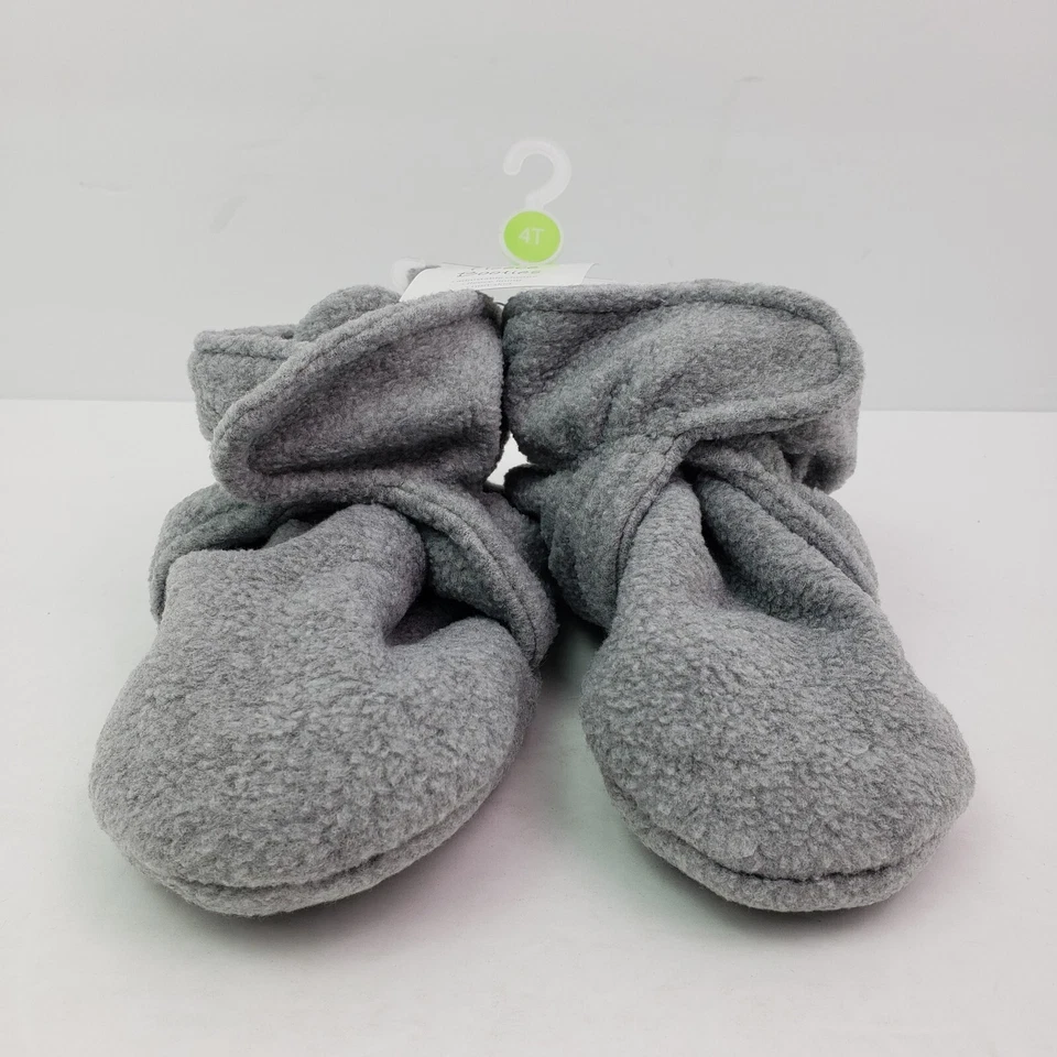 Botines de vellón antideslizantes grises Hudson para bebé niña talla 4T Foto 2 de 4