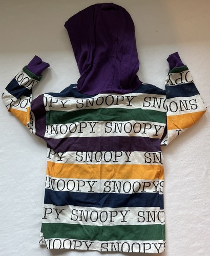 Vintage Kids Snoopy Football Hoodie Long Sleeve Shirt Sz 4T Made in USA - Picture 2 of 11