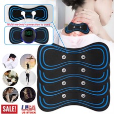 5PCS Portable Mini Electric Neck Back Massager Patch Stimulator Cervical Massage