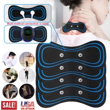 5PCS Portable Mini Electric Neck Back Massager Patch Stimulator Cervical Massage
