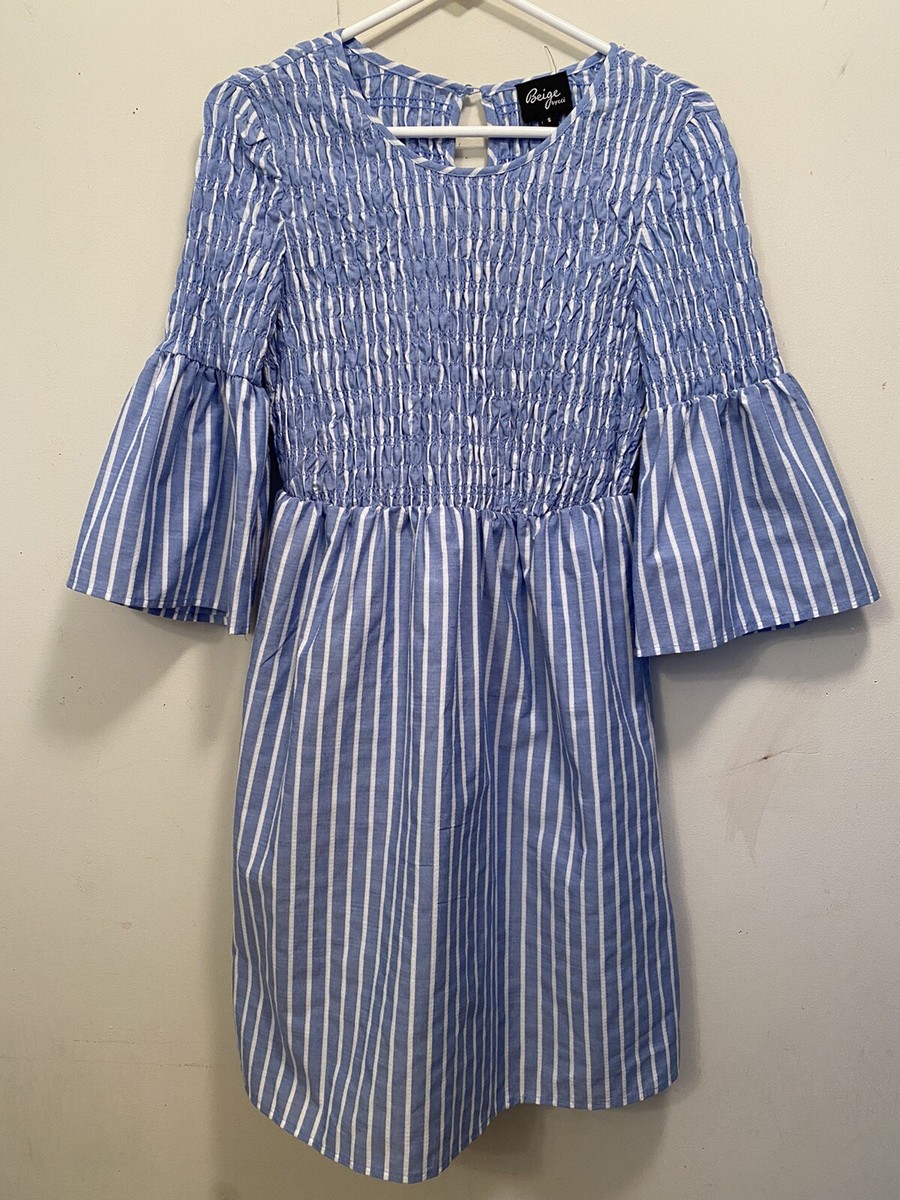 beige by eci striped dress Beige by eci Striped dress Size M--*
