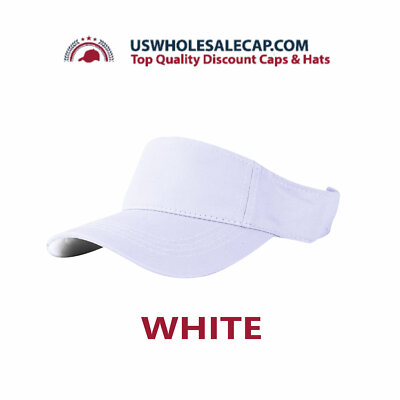   Plain Cotton Visor back Sun Beach Adjustable Hat Golf Tennis Cap Sun Visor Hat