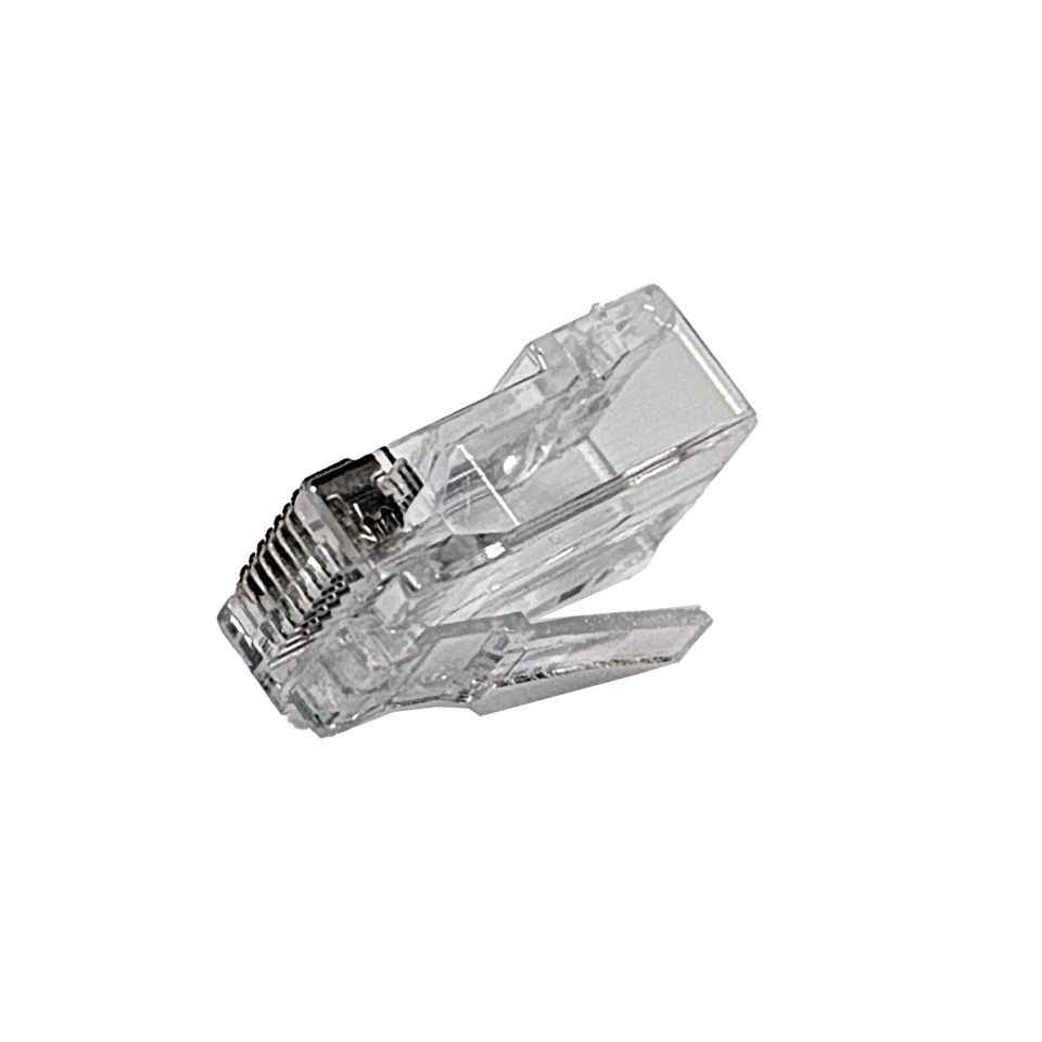 Conector enchufe modular de paso CAT6/CAT6A extra grande RJ45 8P8C, 100 un. Foto 4 de 4