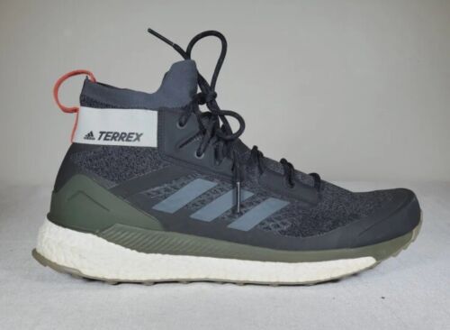 Adidas Terrex Free Hiker Hiking Shoes Sock Boot Black Gray Boost Sole Men US 13 - Picture 2 of 11