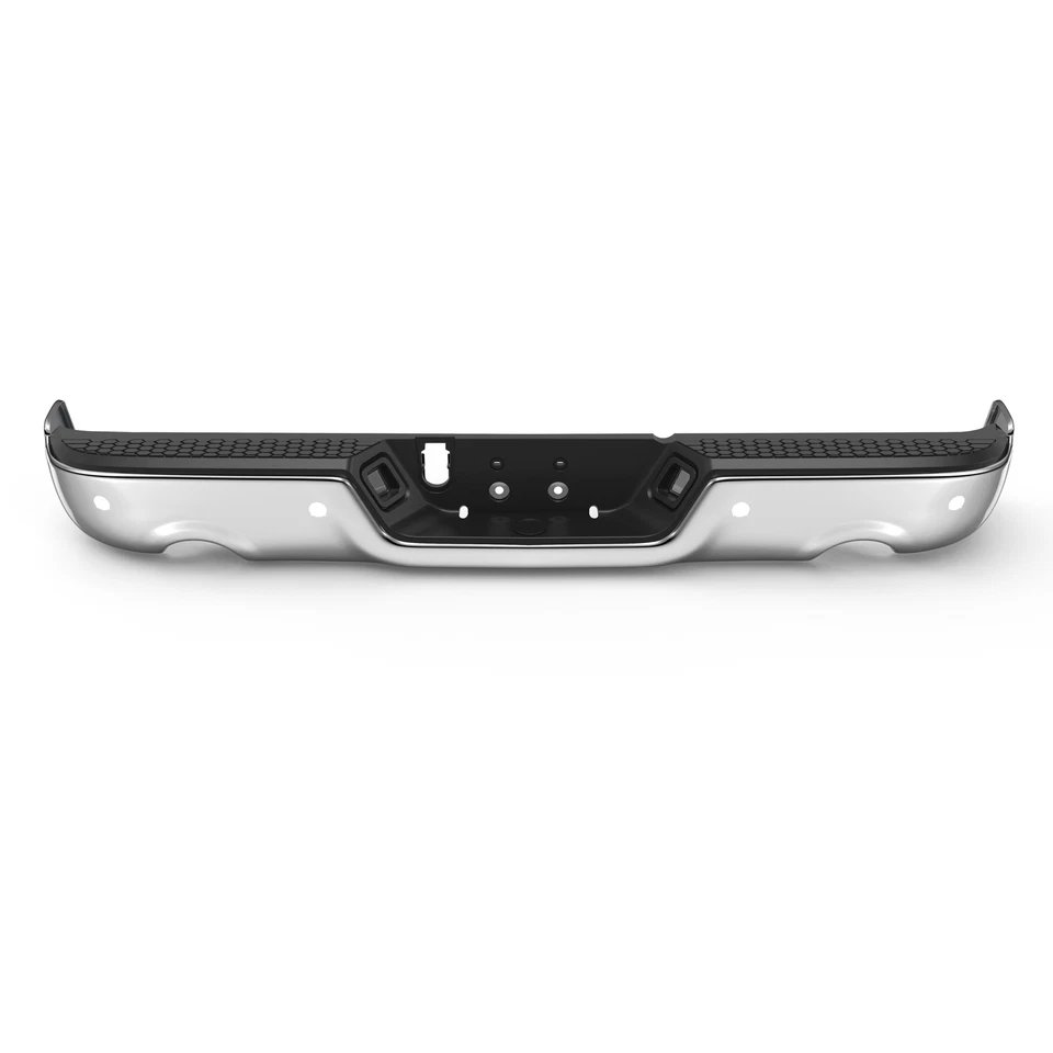 Chrome Rear Bumper For 2009-2018 Dodge Ram 1500 w/ Dual Exhaust & Sensor Holes - Imagem 4 de 4