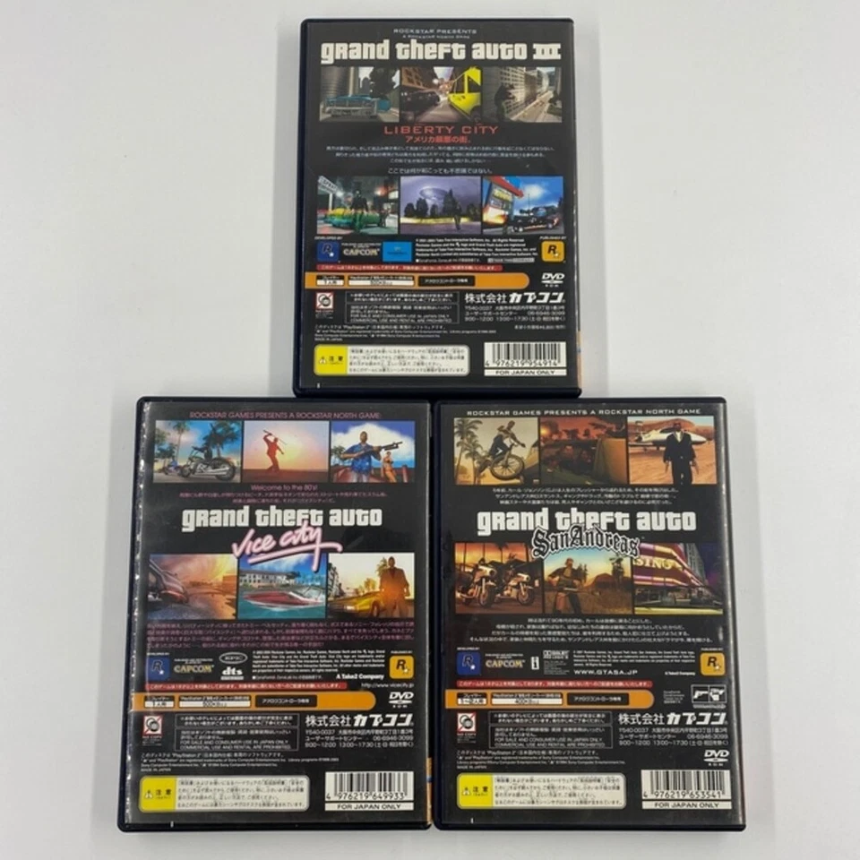 Lot of 3 Grand Theft Auto Games: GTA III, Vice City, San Andreas - PS2 Tested - Image 2 of 3