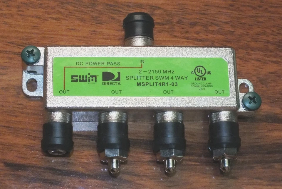 DIRECTV (MSPLIT4R1-03) Splitter SWM 4-Ways 1 Input (2-2150 MHz)  *READ* - Image 3 of 4