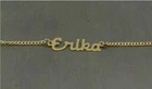 Elegant Necklace Erika Chain Real Gold-Plated Name Necklace New