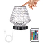 LED Table Lamp Diamond Acrylic Bedside Crystal RGB Night Light Touch 16 Colors