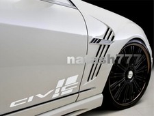 Honda Civic Racing Performance Car Vinyl Decal Sticker Emblem Logo 2pcs Pair