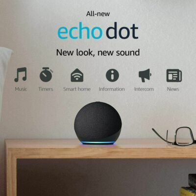 Amazon Echo Dot (5. Gen) Smart Alexa Lautsprecher Anthrazit Schwarz BRANDNEU VERSIEGELT - 1