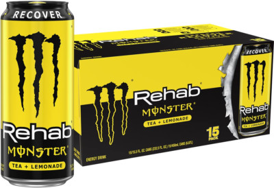 Rehab Tea + Lemonade + Energy, Energy Iced Tea, Energy Drink 15.5 Ounce (Pack...