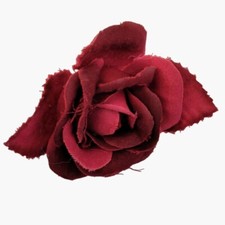Red Rose Hair Clip Burgundy Vintage Flower Hairpin Wedding