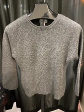 Madison Studio Sweater Womens Extra Large Gray Longsleeve 100% Cashmere