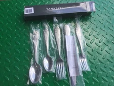 Yamazaki Platinum Wave Stainless 5 Piece Place Set Setting (ONLY 19.99 FREE SHIP