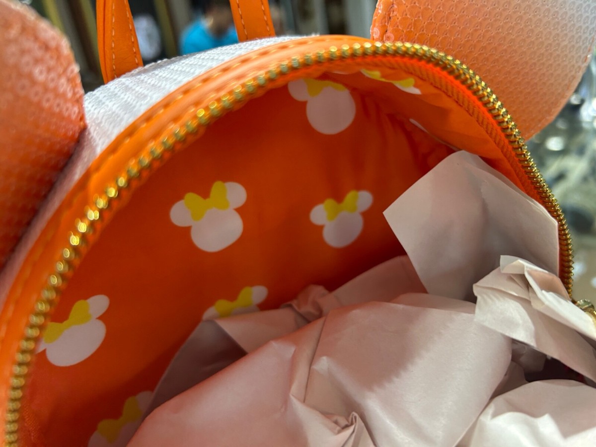 NWT Disney Parks Orange Ombre Candy Corn Minnie Mouse Loungefly Mini Backpack Loungefly Disney Minnie Mouse Candy Corn | Mercari main image 2