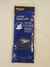 Speedo Solid Latex Swim Cap, Navy