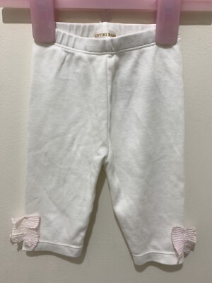 Süße Baby Mädchen Mintini Leggings weiß Rüschenbesatz 3m 