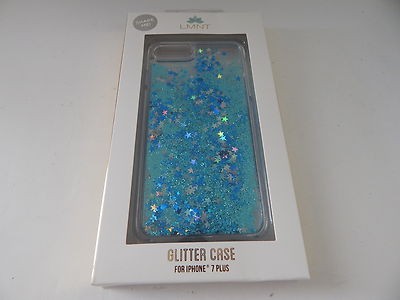 LMNT Hardshell Clear Liquid Glitter Case for iPhone 8/7 Plus Clear/Silver/Blue 
