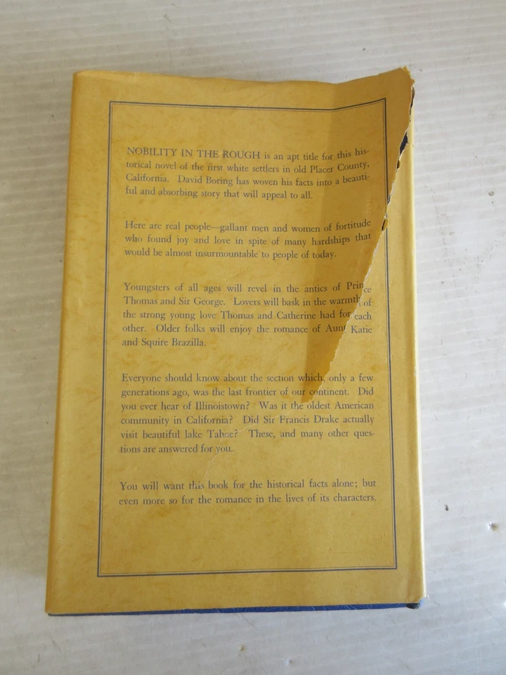 NOBILITY IN THE ROUGH BY DAVID BORING 1938 1st EDITION w DUST COVER - Image 3 of 4